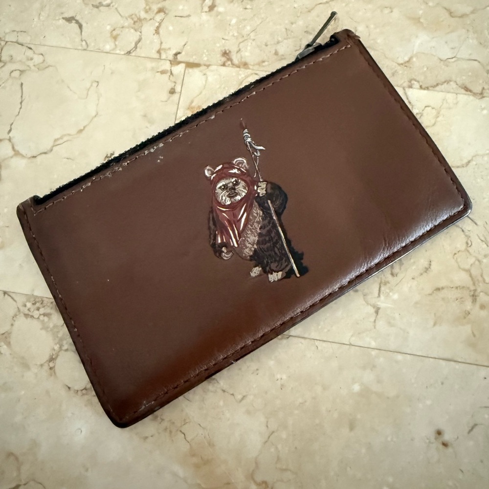Star Wars x Coach Zip Card Case with Ewok